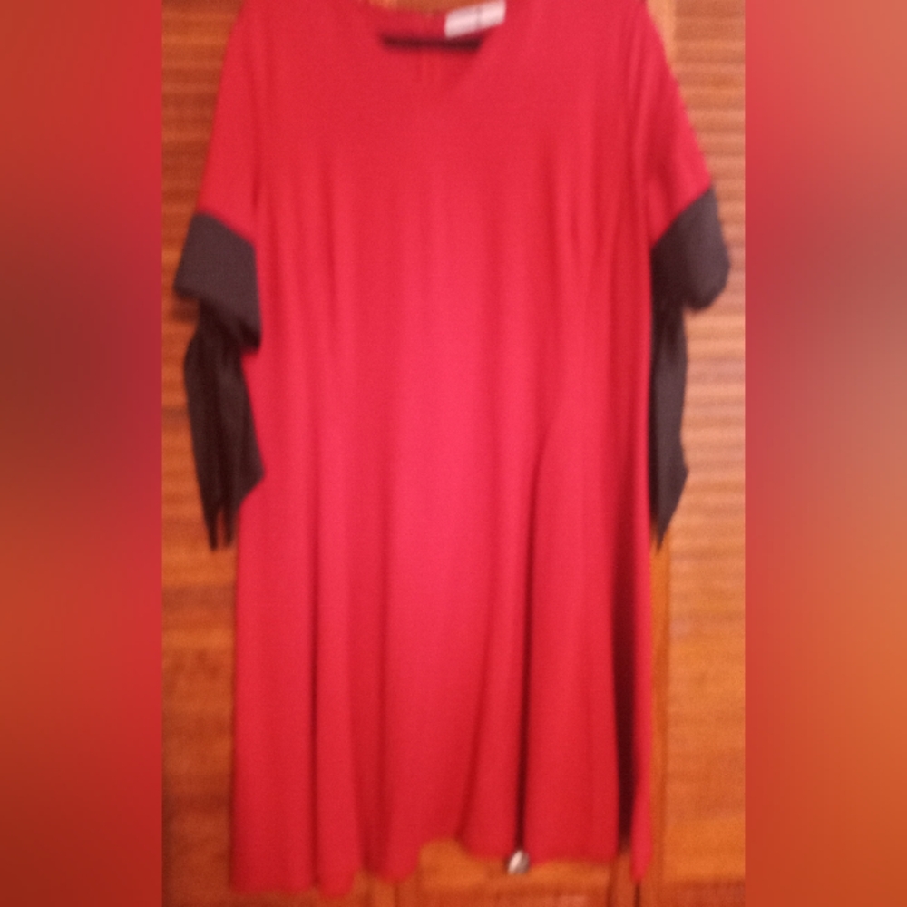 Women's Signature Collection Red Sheath Dress, Size 2X / 18 W.